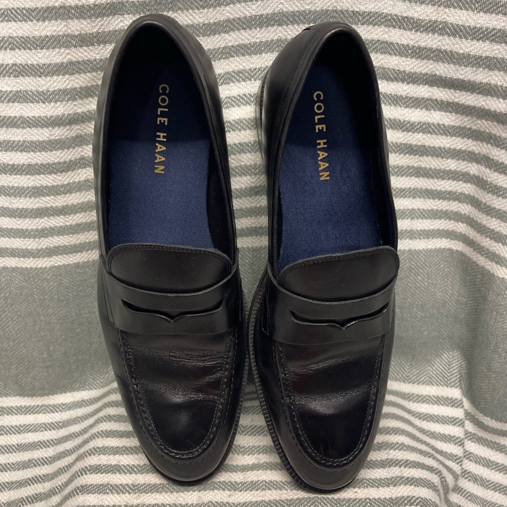 Cole Haan Modern‎ Essentials Black Leather Penny Loafer sz 12 - Picture 2 of 4